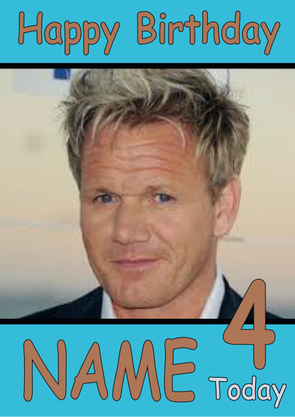 Gordon Ramsey Personalised Birthday Card