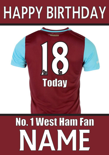 West Ham Fan Happy Birthday Football