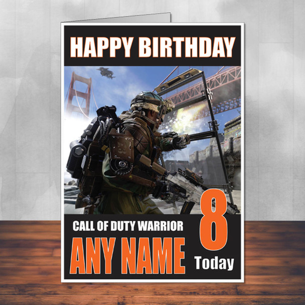 Call Of Duty Shaun 10 Personalised Birthday Card