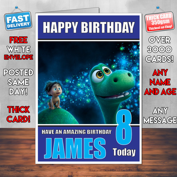 Spot The Good Dinosaur Bm Personalised Birthday Card