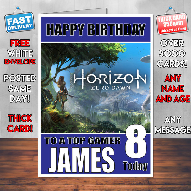 Horizon Zero Dawn 3 Bm Personalised Birthday Card