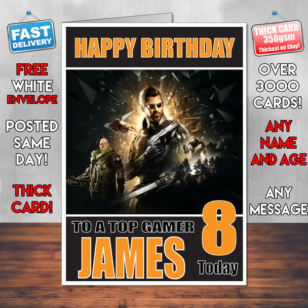 Mankind Divided 2 Bm Personalised Birthday Card