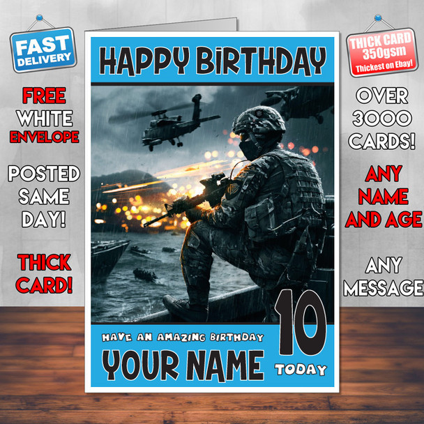 Battlefield Bm2 Personalised Birthday Card