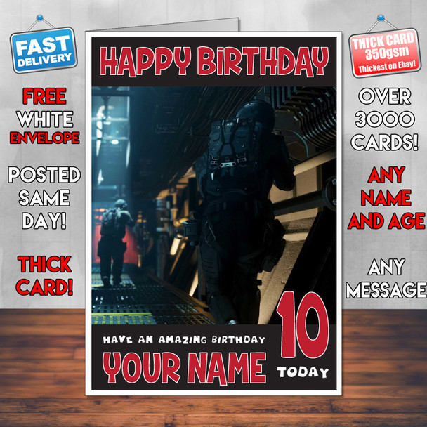 Call Of Duty 3 Bm1 Personalised Birthday Card