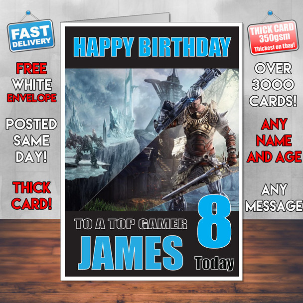 Elex Game Bm 1 Personalised Birthday Card