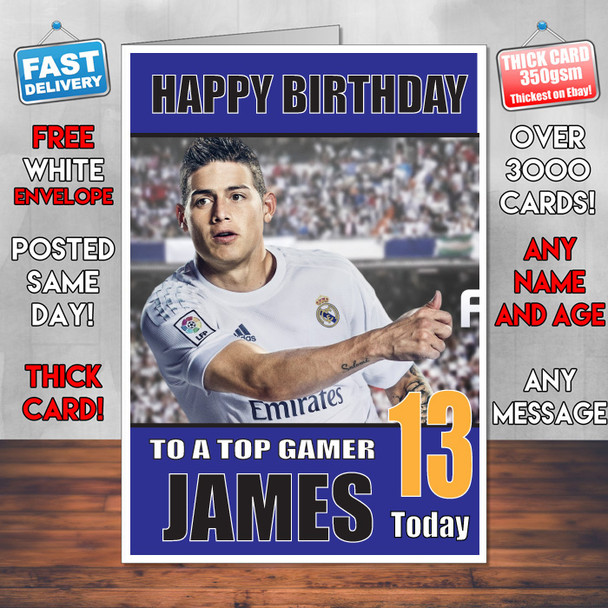 Fifa Fotty 5 Bm2 Personalised Birthday Card