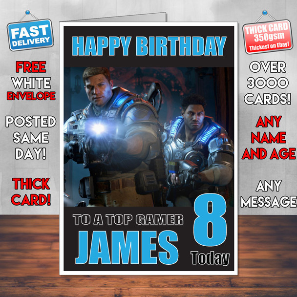 Gears Of War 2 Bm 1 Personalised Birthday Card