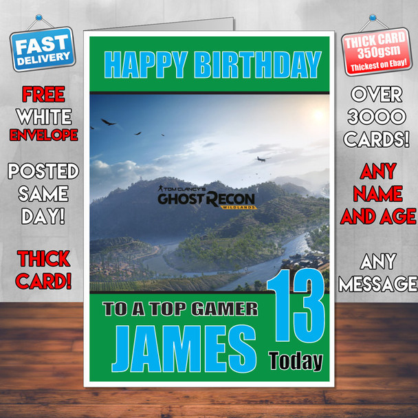 Ghost Recon 3 Bm2 Personalised Birthday Card