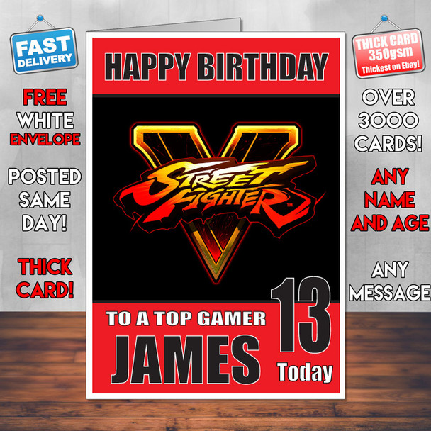 Street Fighter Bm1 Personalised Birthday Card