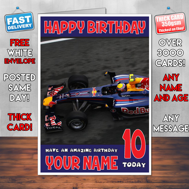 Redbull Bm2 Personalised Birthday Card