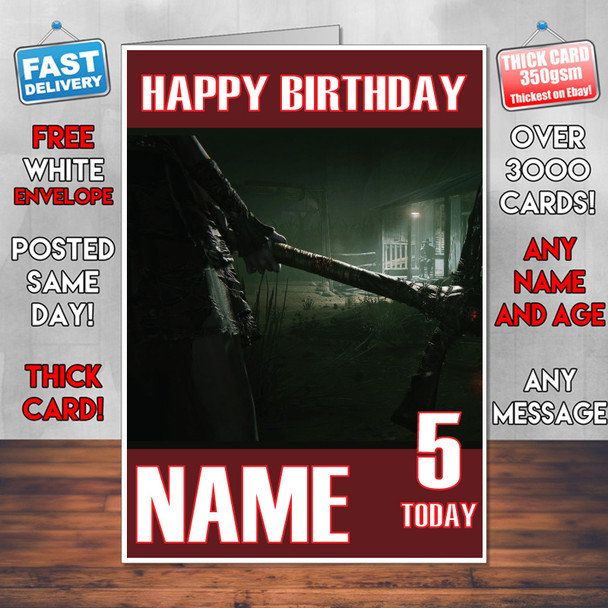 Outlast 2 2017 Personalised Birthday Card