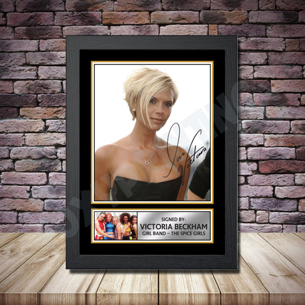 Personalised Signed Music Celebrity Autograph print - Victoria Beckham -A4 A3 A2 A1 - Framed or Print Only