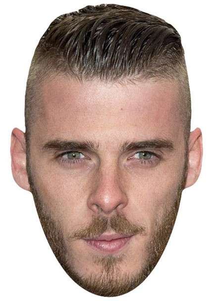 DAVID DE GEA MASK JB - Footballer Fancy Dress Cardboard Celebrity Face Mask