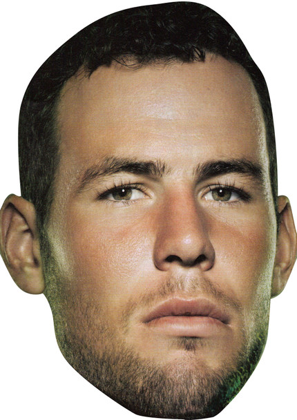 MARK CAVENDISH FACE MASK 2 JB - Athletics Fancy Dress Cardboard Celebrity Face Mask