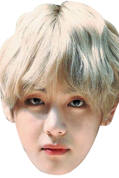 V - BTS Korean Music Star K POP - Music Star Fancy Dress Cardboard Celebrity Face Mask