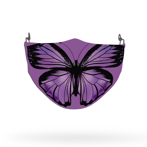Purple Butterfly Animal Face Covering Print 10