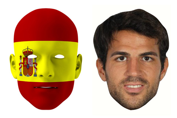 Spain World Cup Face Mask Pack Fabregas