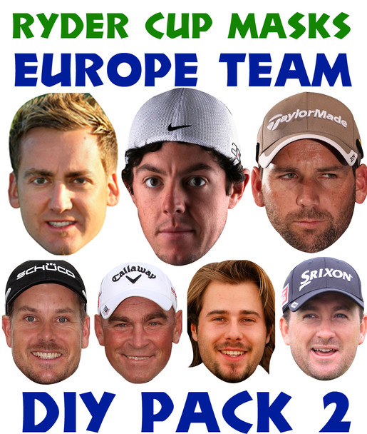 Ryder Cup Team Celebrity Face Masks Pack 2