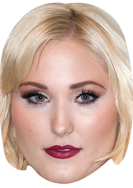 HAYLEY HASSELHOFF JB - Model Fancy Dress Cardboard celebrity face mask Fancy Dress Face Mask 2021