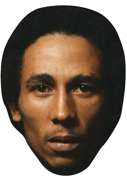 BOB MARLEY JB - Music Star Fancy Dress Cardboard celebrity face mask Fancy Dress Face Mask 2021