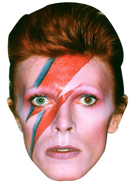 DAVID BOWIE JB - Music Star Fancy Dress Cardboard celebrity face mask Fancy Dress Face Mask 2021