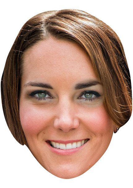 KATE MIDDLETON 01 JB - Royal Fancy Dress Cardboard Celebrity Face Mask