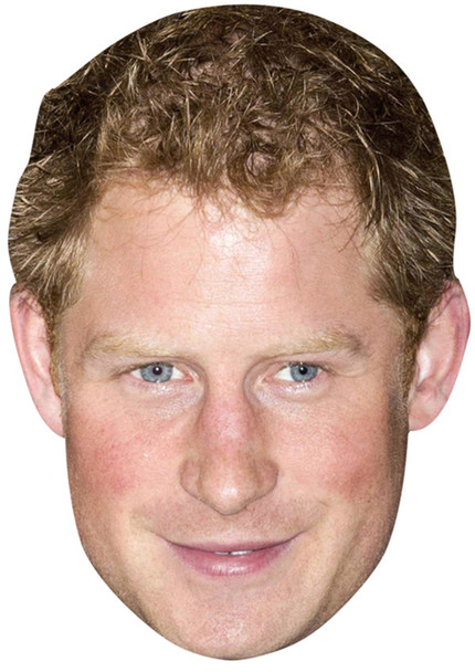 PRINCE HARRY JB - Royal Fancy Dress Cardboard Celebrity Face Mask