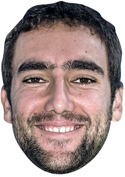 MARIN CILIC JB - Tennis Fancy Dress Cardboard celebrity face mask Fancy Dress Face Mask 2021