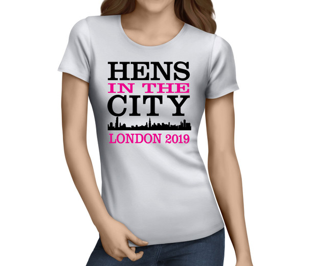 Hens In The City Colour Custom Hen T-Shirt - Any Name - Party Tee