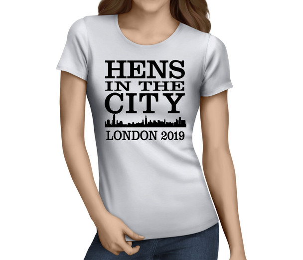 Hens In The City Black Custom Hen T-Shirt - Any Name - Party Tee