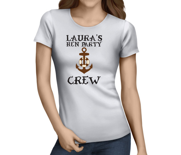 Hen Party Crew Colour Custom Hen T-Shirt - Any Name - Party Tee