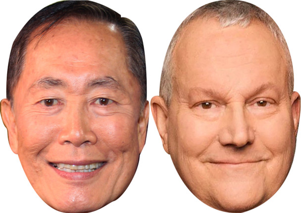 Brad and George Takei - Celebrity Couples Fancy Dress Face Mask Pack