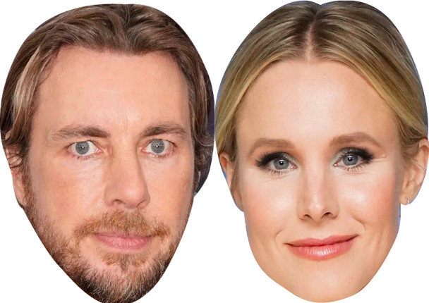 Dax Shepard and Kristen Bell - Celebrity Couples Fancy Dress Face Mask Pack