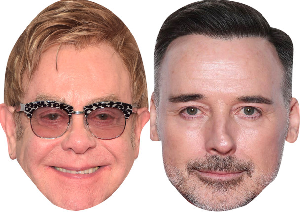 Elton John and David Furnish - Celebrity Couples Fancy Dress Face Mask Pack