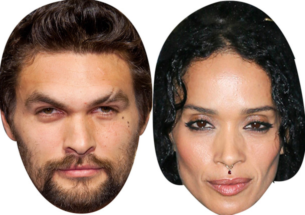 Jason Momoa and Lisa Bonet - Celebrity Couples Fancy Dress Face Mask Pack