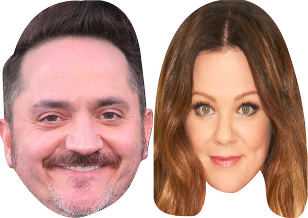 Melissa McCarthy and Ben Falcone - Celebrity Couples Fancy Dress Face Mask Pack