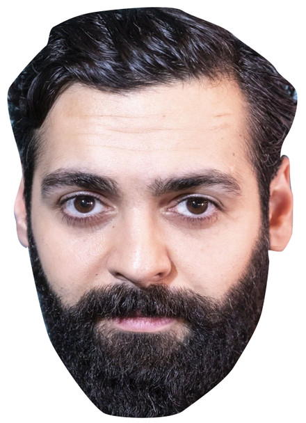 Ardalan Esmaili Celebrity party face fancy dress Cardboard mask