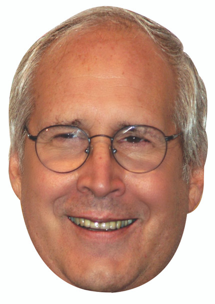 Chevy Chase Celebrity party face fancy dress Cardboard mask