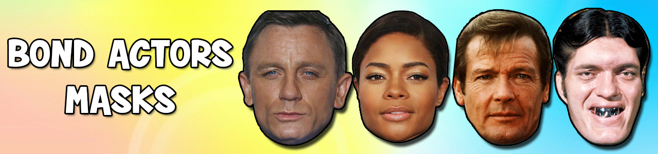 Bond Actors Face Masks & Baddies