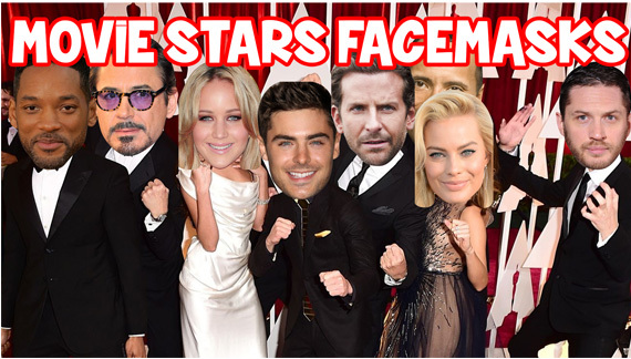 FILM AND MOVIE STARS FACE MASKS FILM AND MOVIE STARS FACE MASKS