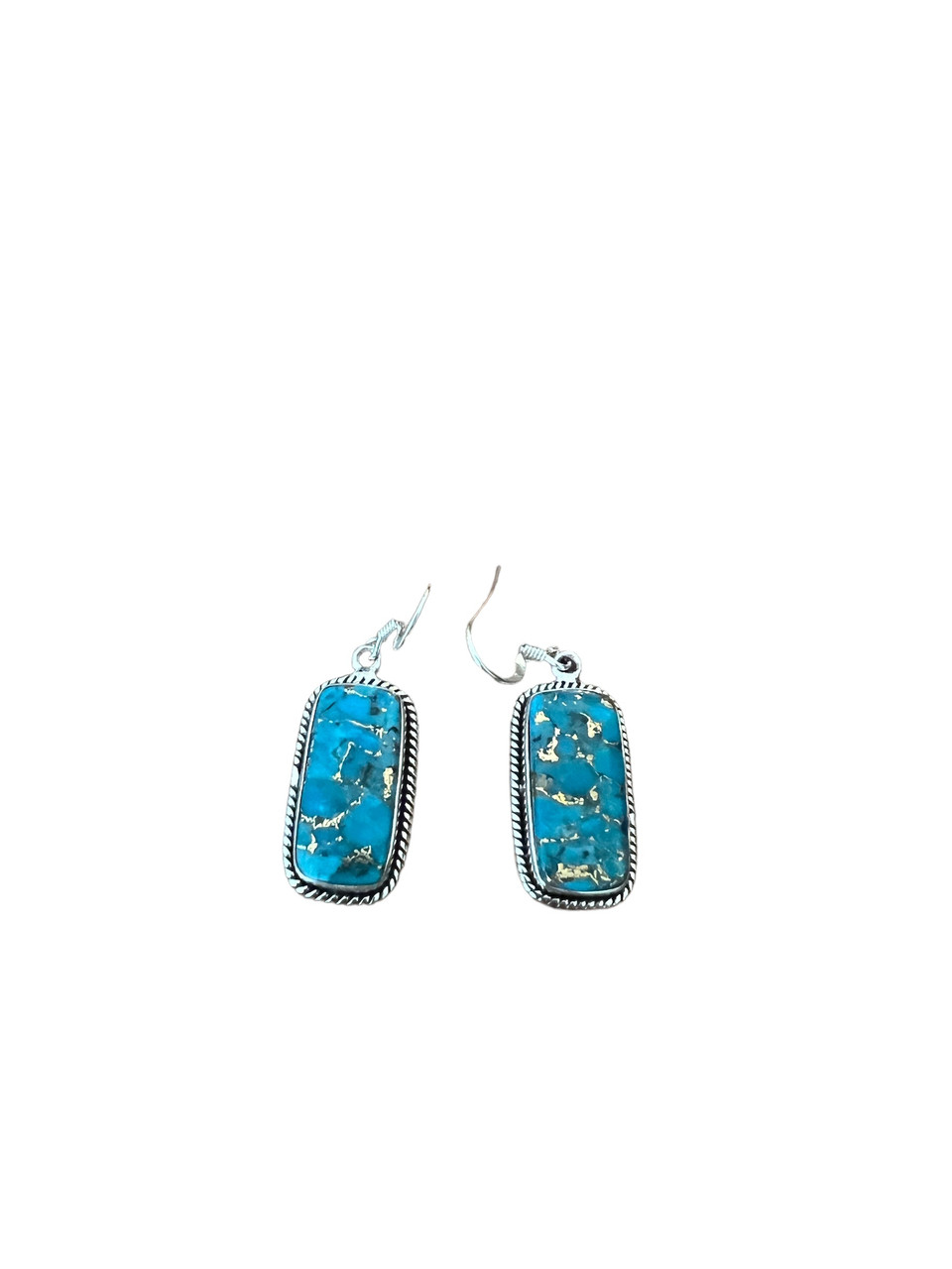 Blue Copper Turquoise Earrings