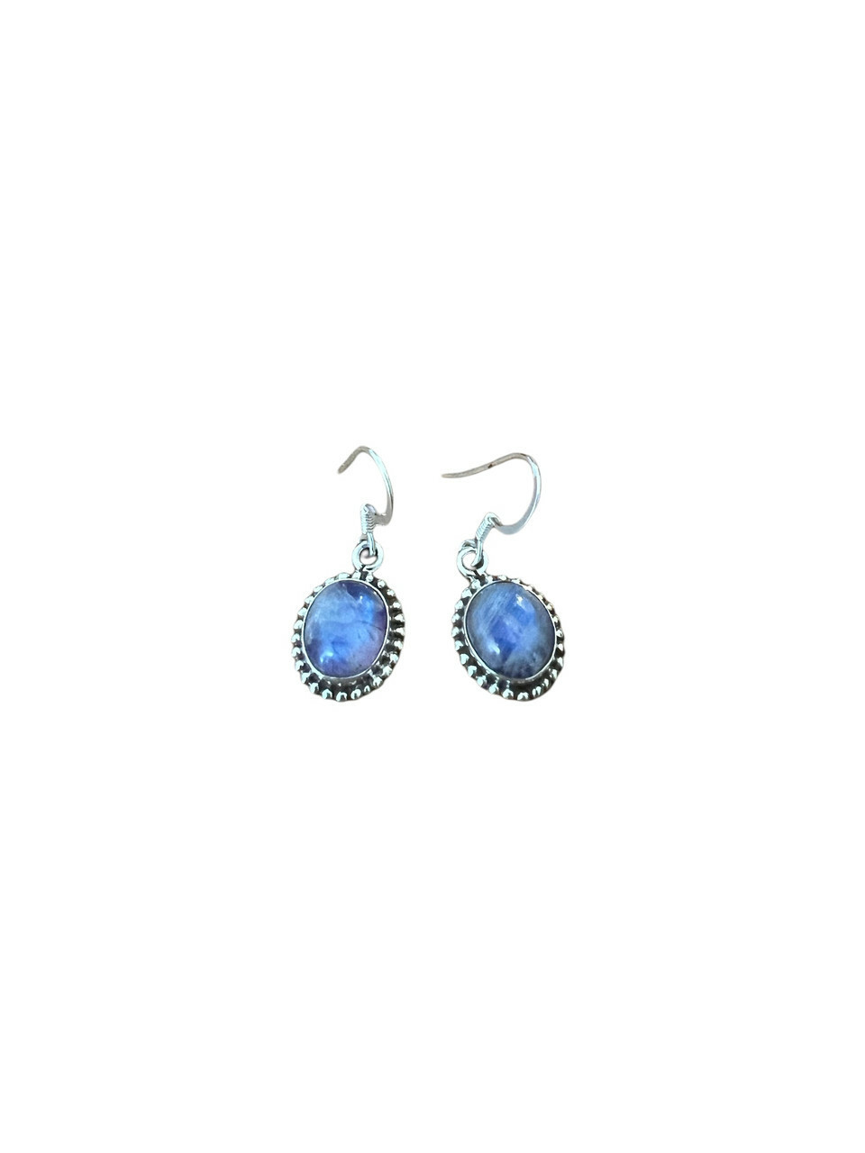 Purple Rainbow Moonstone Earrings
