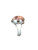 Mexican fire opal round ring Size 7.25 - 02