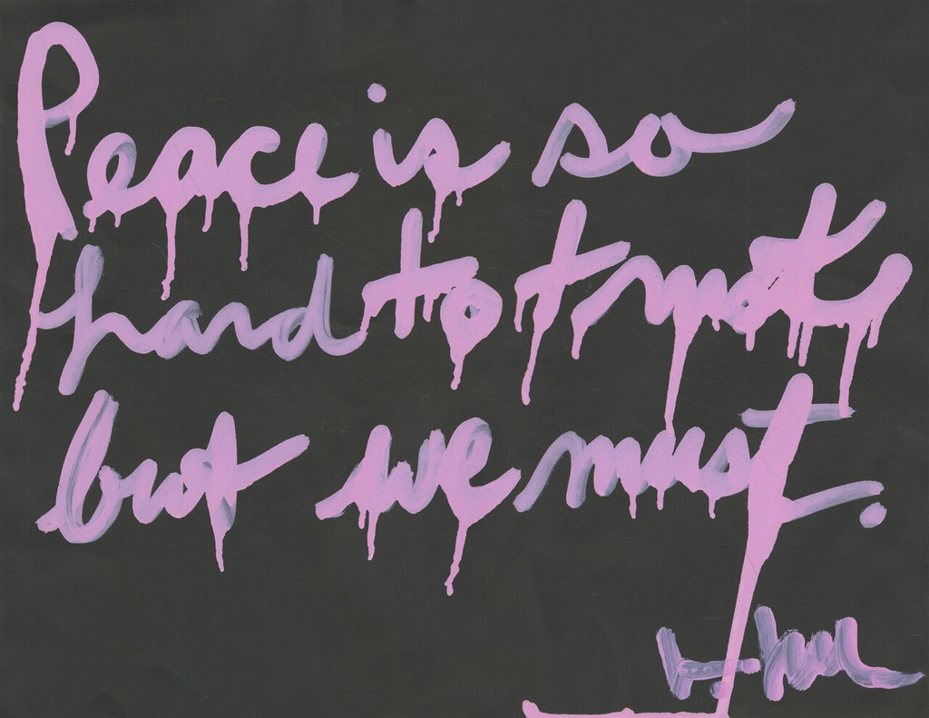 Peace is so hard to trust.