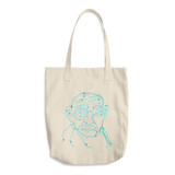 Neon Gandhi / Cotton Tote Bag