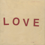 Red LOVE on wood panel [VKAD2514]