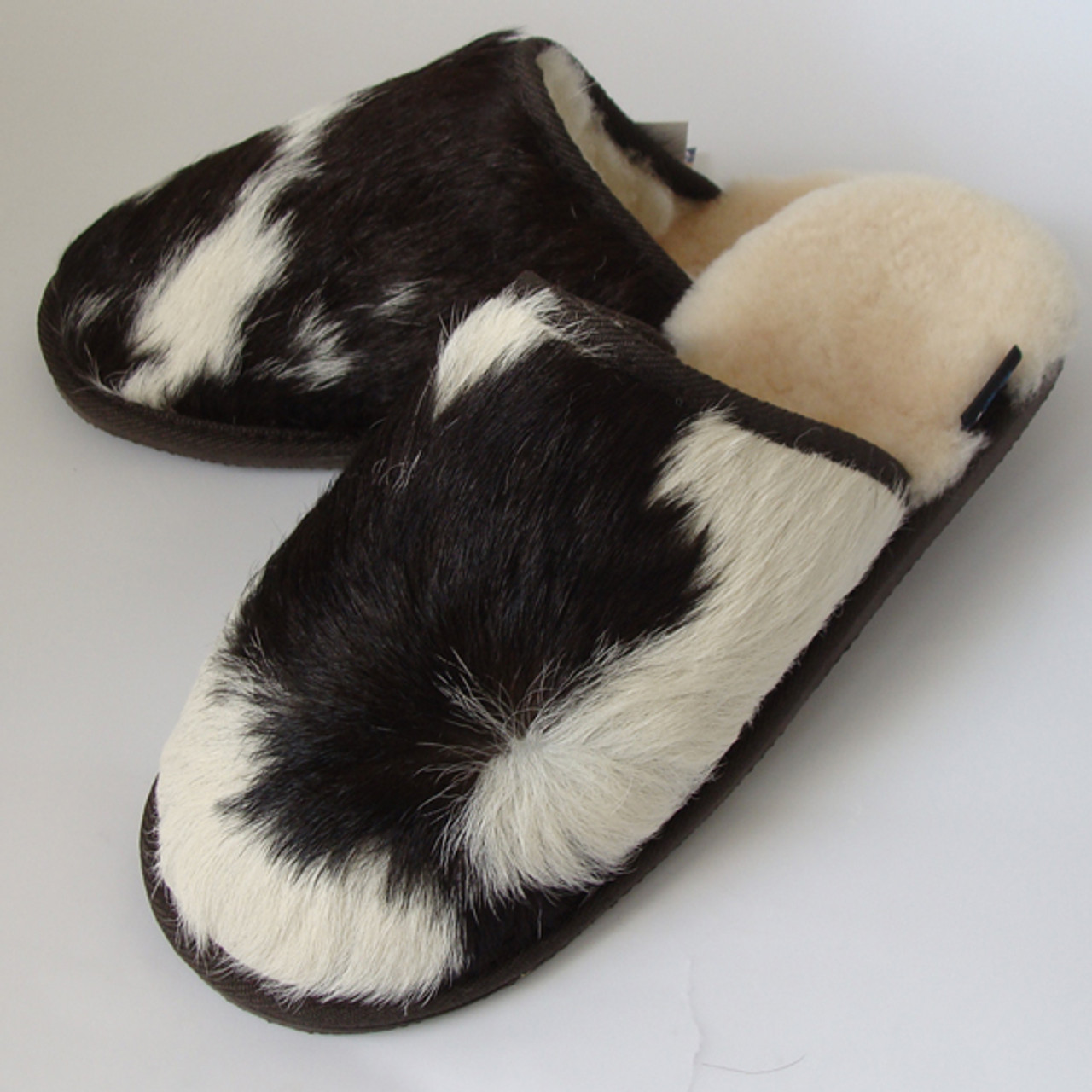 Designer Calfskin Slippers with lambswool