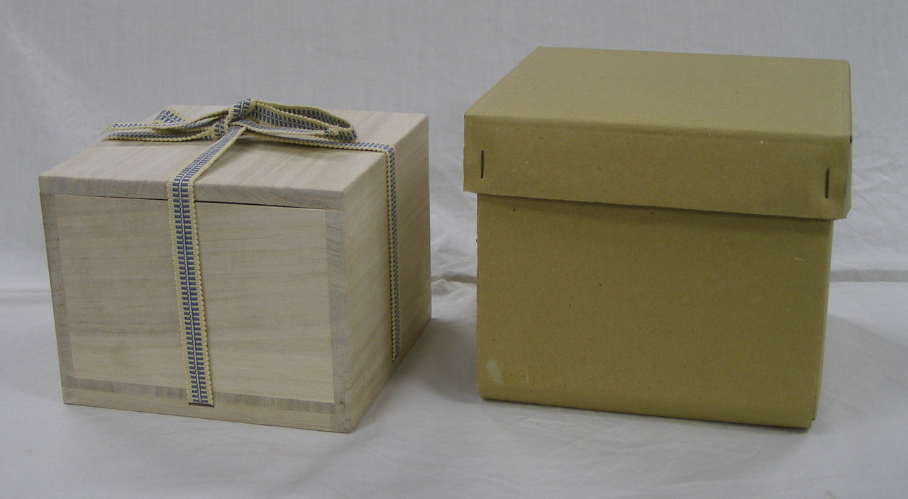 Kiribako: Polownia Wood Box for Chawan, New, 13 x 13 x 9.4 cm