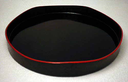 Tray: Yamamichibon Urasenke Ryakubon, Shin-Nuri (Formal) Lacquer over Wood with Red Edge