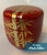 Natsume: Chu (middle size), Red Lacquer with bamboo design, Lacquer over Wood